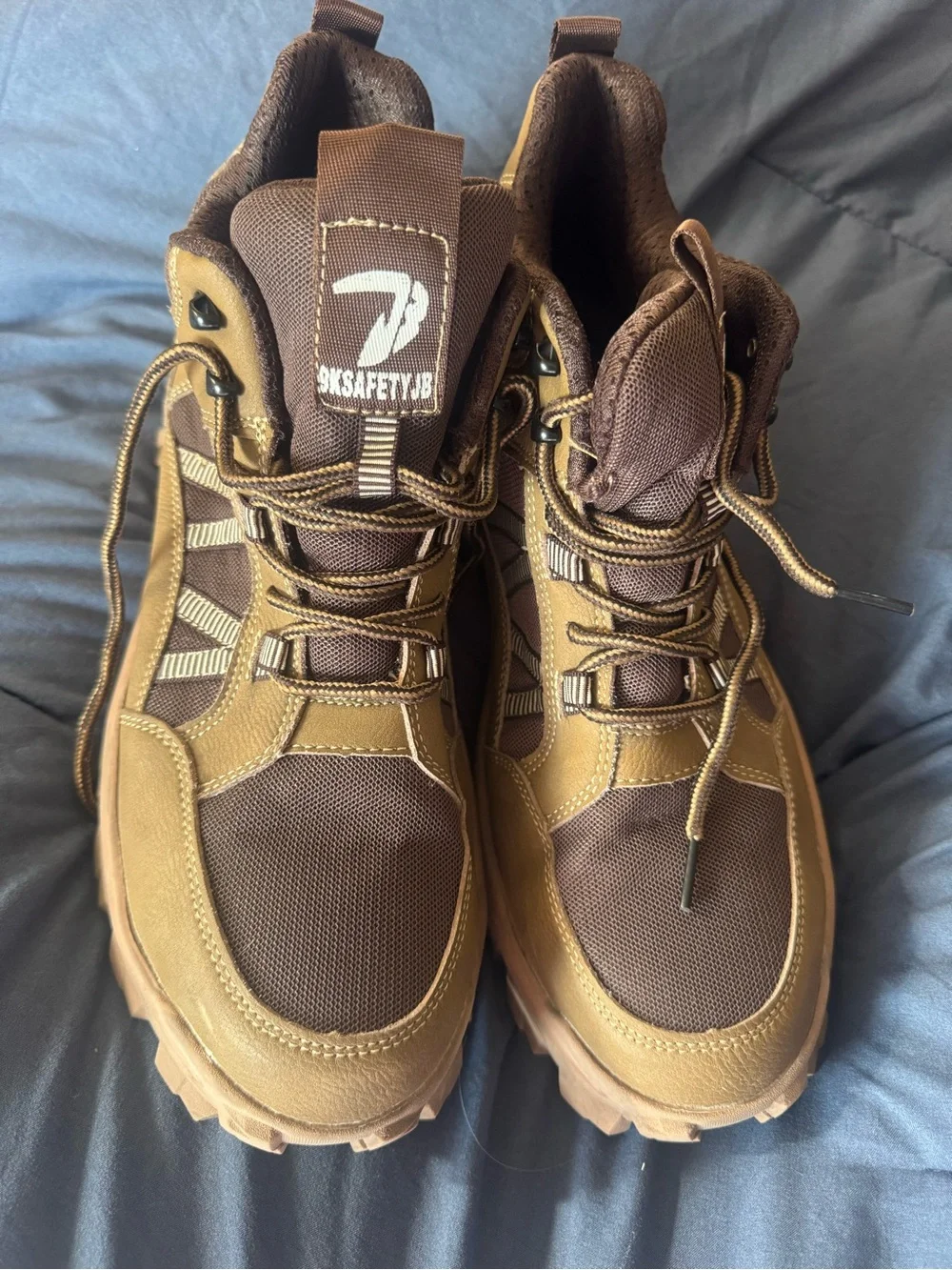 DKSAFETY JB Steel Toe Work Boots Size 48 (EU) / Men's 13-14 Brown